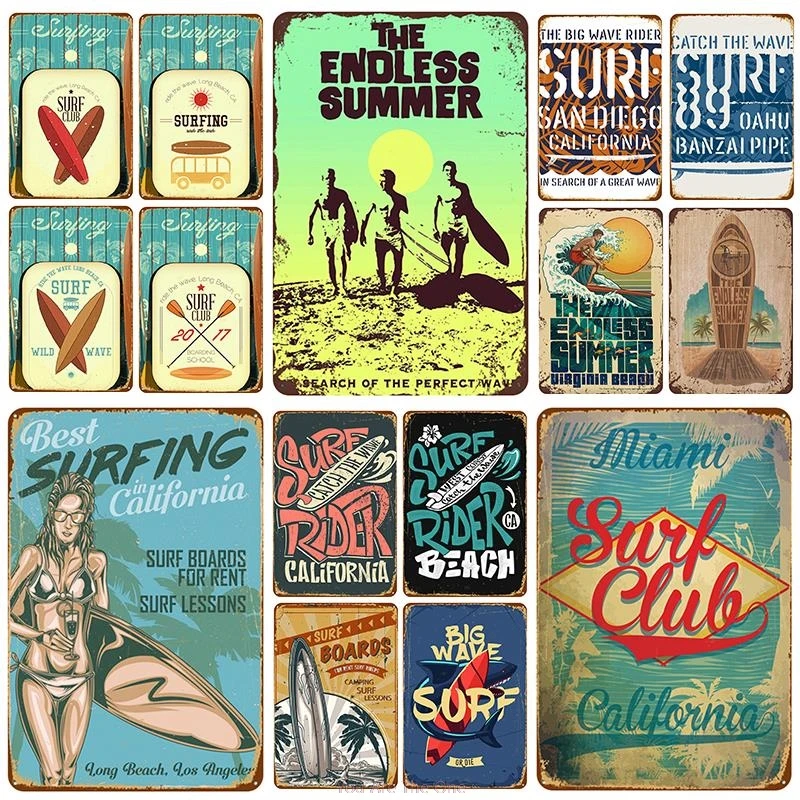 Surf Club Surfboard Plaque Metal Tin Sign Vintage Pin Up Metal Signs Wall Decor for Bar Pub Club Metal Wall Art Decor
Surf Club Surfboard Plaque Metal Tin Sign Vintage Pin Up Metal Signs Wall Decor for Bar Pub Club Metal Wall Art Decor