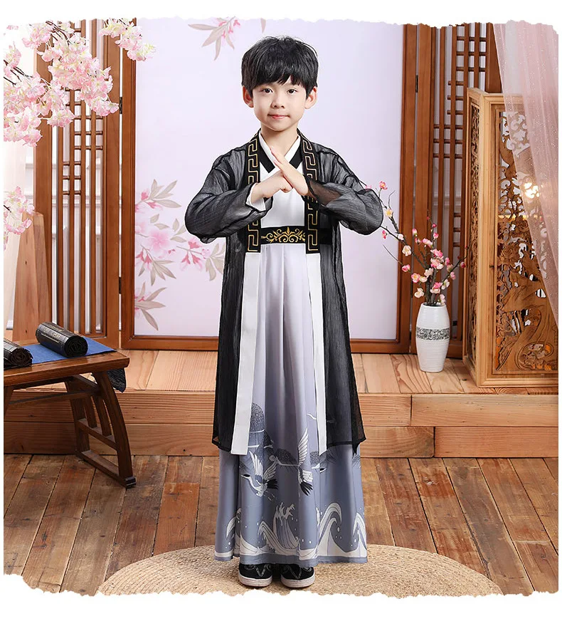 New Year Clothes Kids Tang Suit Boy Stage Robe Chinese Traditional Performance Hanfu Cosplay
New Year Clothes Kids Tang Suit Boy Stage Robe Chinese Traditional Performance Hanfu Cosplay