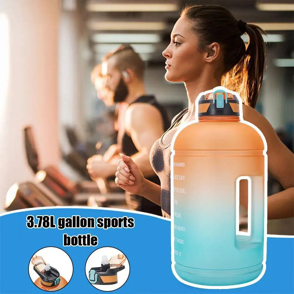 3.78l Gallon Water Bottle With Marker & Straw Sport Fitness Tourism Jugs Outdoor Bpa Cup Free Q8b3 
3.78l Gallon Water Bottle With Marker & Straw Sport Fitness Tourism Jugs Outdoor Bpa Cup Free Q8b3