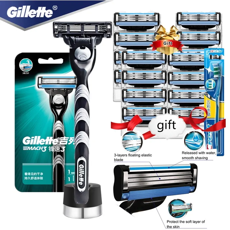 Gillette Mach 3 Shaver Razor Blade for Men Machine for Shaving Blade Cassettes for Shaving Replacement Blade with Base
Gillette Mach 3 Shaver Razor Blade for Men Machine for Shaving Blade Cassettes for Shaving Replacement Blade with Base