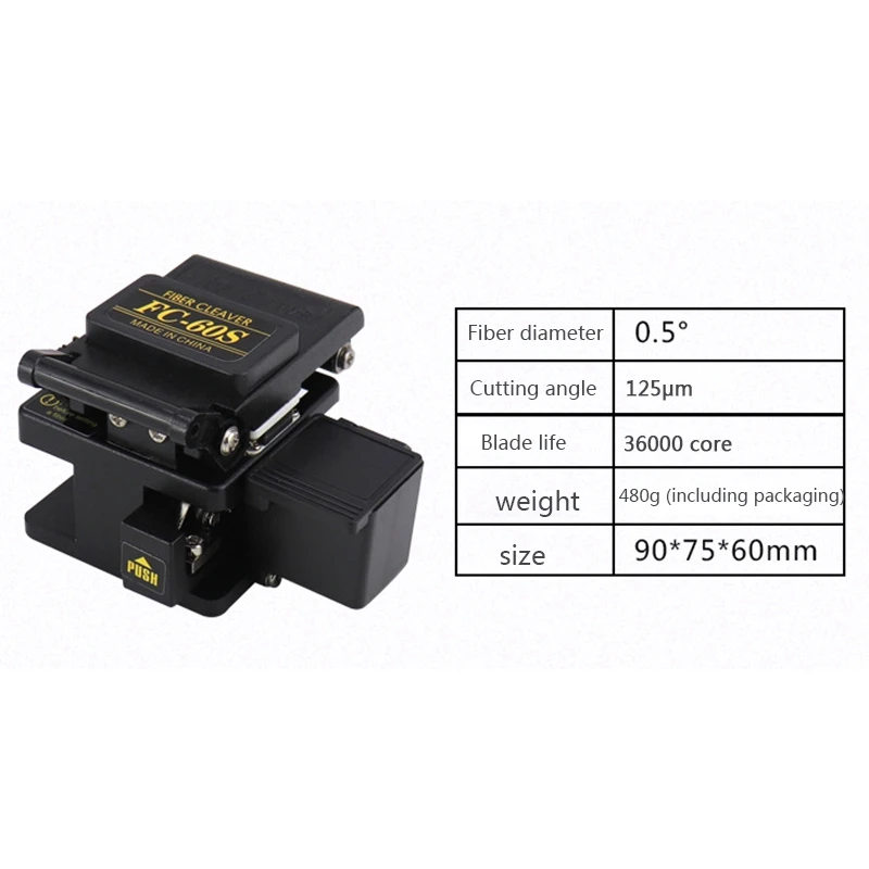 FC-60S Optical Fiber Cutting Machine, High-Precision Cutting, All-Metal Material, Automatic Cutting Back
FC-60S Optical Fiber Cutting Machine, High-Precision Cutting, All-Metal Material, Automatic Cutting Back