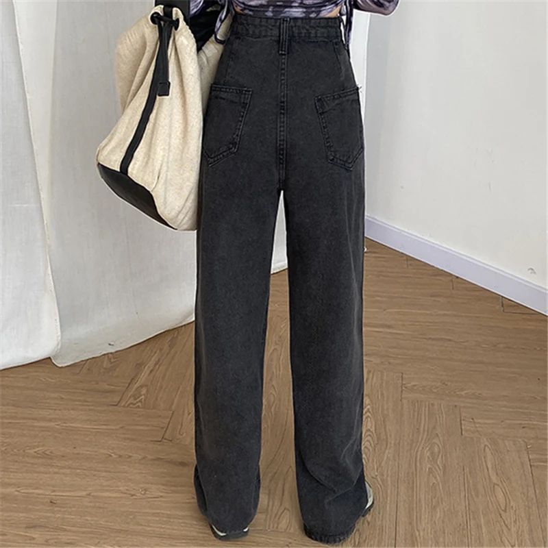 Women's Wide-Leg Jeans Spring and Autumn 2021 New High Waist Loose Ins Trendy Straight Slimming Draped Mop Trousers
Women's Wide-Leg Jeans Spring and Autumn 2021 New High Waist Loose Ins Trendy Straight Slimming Draped Mop Trousers