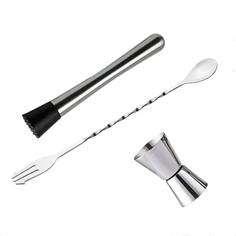 Stainless Steel Cocktail Muddler, Mixing Spoon, Jigger Set, Bar Tool set for Bar Party Wine Cocktail Drink Shaker CNIM Hot
Stainless Steel Cocktail Muddler, Mixing Spoon, Jigger Set, Bar Tool set for Bar Party Wine Cocktail Drink Shaker CNIM Hot