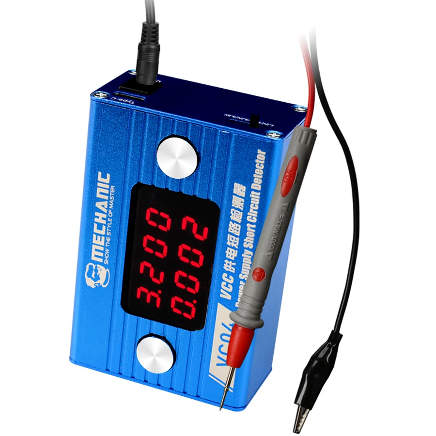 Mechanic Solder Short Killer VC04 Circuit Detector VCC Power Supply Phone Motherboard Short Circuit Burning Detection Tool Box
Mechanic Solder Short Killer VC04 Circuit Detector VCC Power Supply Phone Motherboard Short Circuit Burning Detection Tool Box