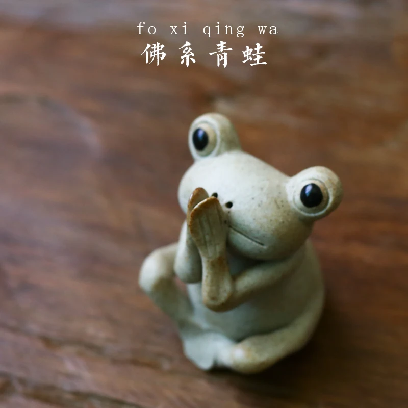 Meditation Zen Buddhism Frog Statue Small Decoration Ceramic Animal Sculpture Incense Burner Home Office Desk Decoration Tea Pet
Meditation Zen Buddhism Frog Statue Small Decoration Ceramic Animal Sculpture Incense Burner Home Office Desk Decoration Tea Pet