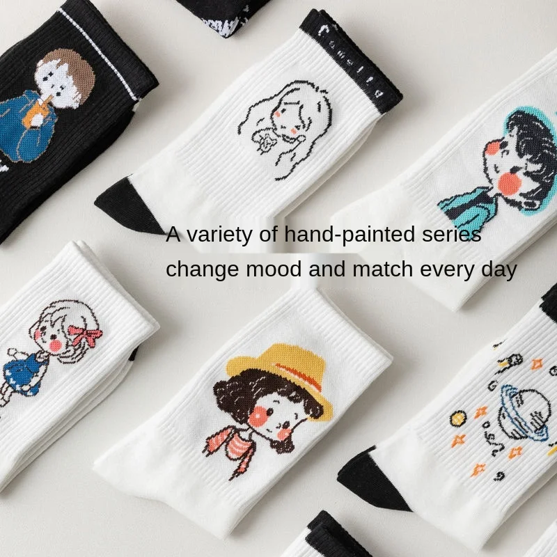 Female Korean socks in tube cotton pure spring, autumn and winter black and white cute Japanese ins trendy college style
Female Korean socks in tube cotton pure spring, autumn and winter black and white cute Japanese ins trendy college style