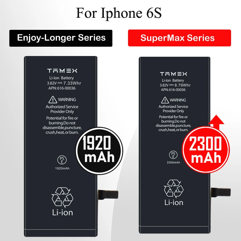 Аккумулятор Tamex для iPhone 6S, сменная батарея для мобильных телефонов, 2300 мАч, быстрая доставка с инструментами
Аккумулятор Tamex для iPhone 6S, сменная батарея для мобильных телефонов, 2300 мАч, быстрая доставка с инструментами