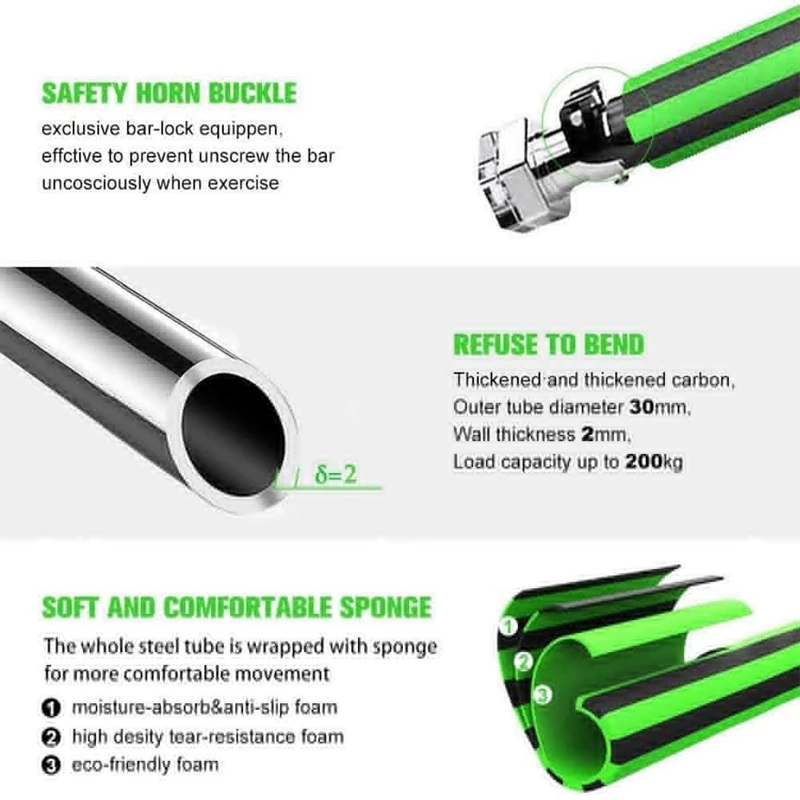 Pull Up Bar Sponge All-Inclusive Horizontal Bar for Door Household Chin Up Bar for Sport Fitness Gym Home Workout
Pull Up Bar Sponge All-Inclusive Horizontal Bar for Door Household Chin Up Bar for Sport Fitness Gym Home Workout