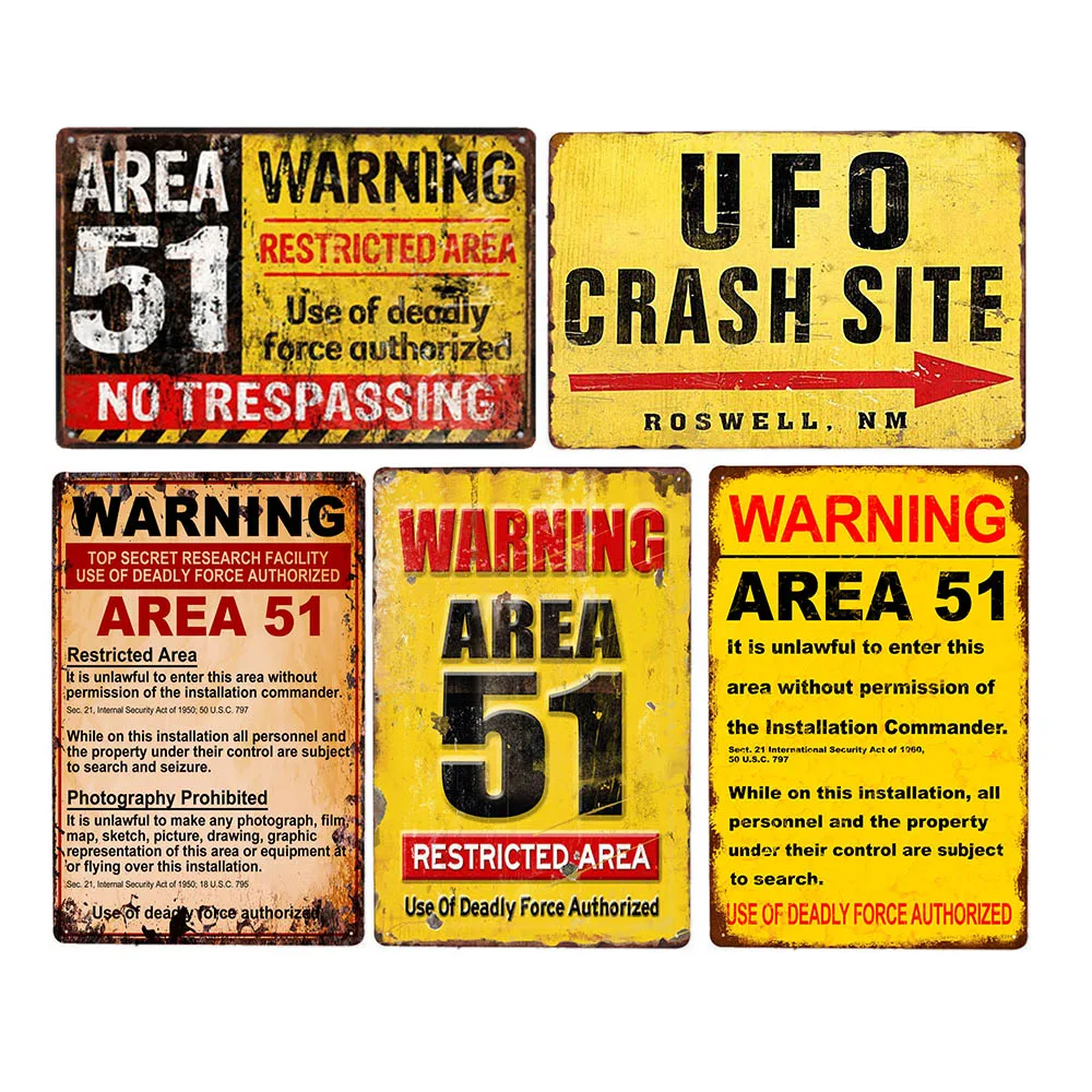 Metal Plate Sign Area 51 UFO Retro Decorative Wall Plaque Pub Club Bar Accessories Tin Painting Poster Vintage Home Decor20x30CM
Metal Plate Sign Area 51 UFO Retro Decorative Wall Plaque Pub Club Bar Accessories Tin Painting Poster Vintage Home Decor20x30CM