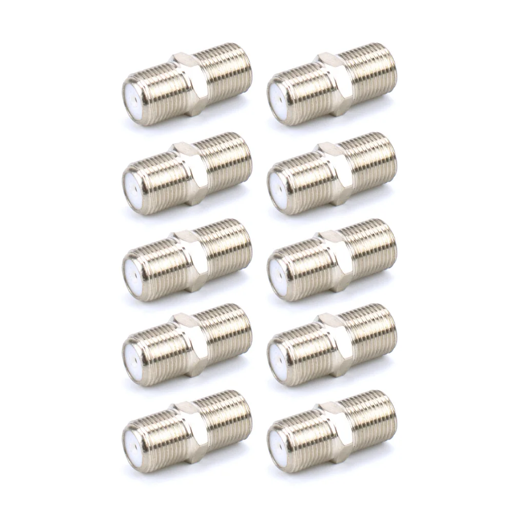 10Pcs High Quality F-Type Coupler Adapter Connectors Female F/F Jack RG6 Or RG59 Coax Coaxial Cable Used In Video
10Pcs High Quality F-Type Coupler Adapter Connectors Female F/F Jack RG6 Or RG59 Coax Coaxial Cable Used In Video