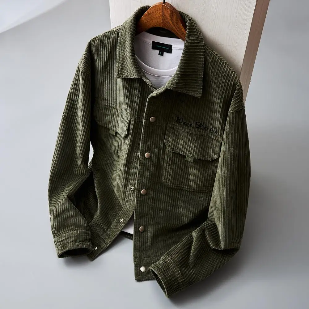 High Quality Men's Corduroy Jacket 2019 Autumn New Embroidery Mens Baseball Casual Jacket Solid Outerwear Winter Coat 1903
High Quality Men's Corduroy Jacket 2019 Autumn New Embroidery Mens Baseball Casual Jacket Solid Outerwear Winter Coat 1903
