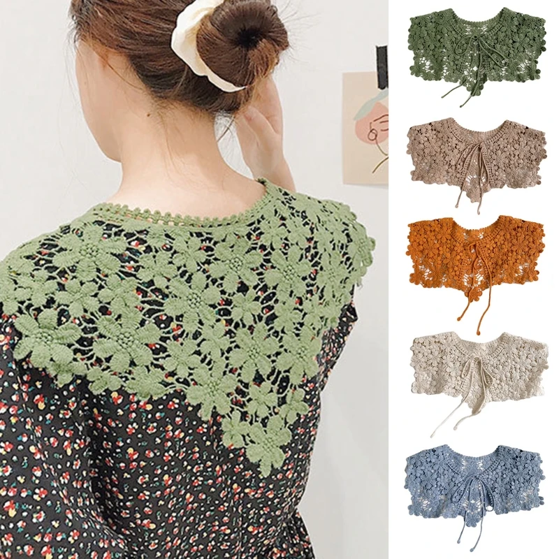 Shawl Wraps Neckwear Lace Hollow Decorative Fake Collar Detachable for Women LX9E
Shawl Wraps Neckwear Lace Hollow Decorative Fake Collar Detachable for Women LX9E