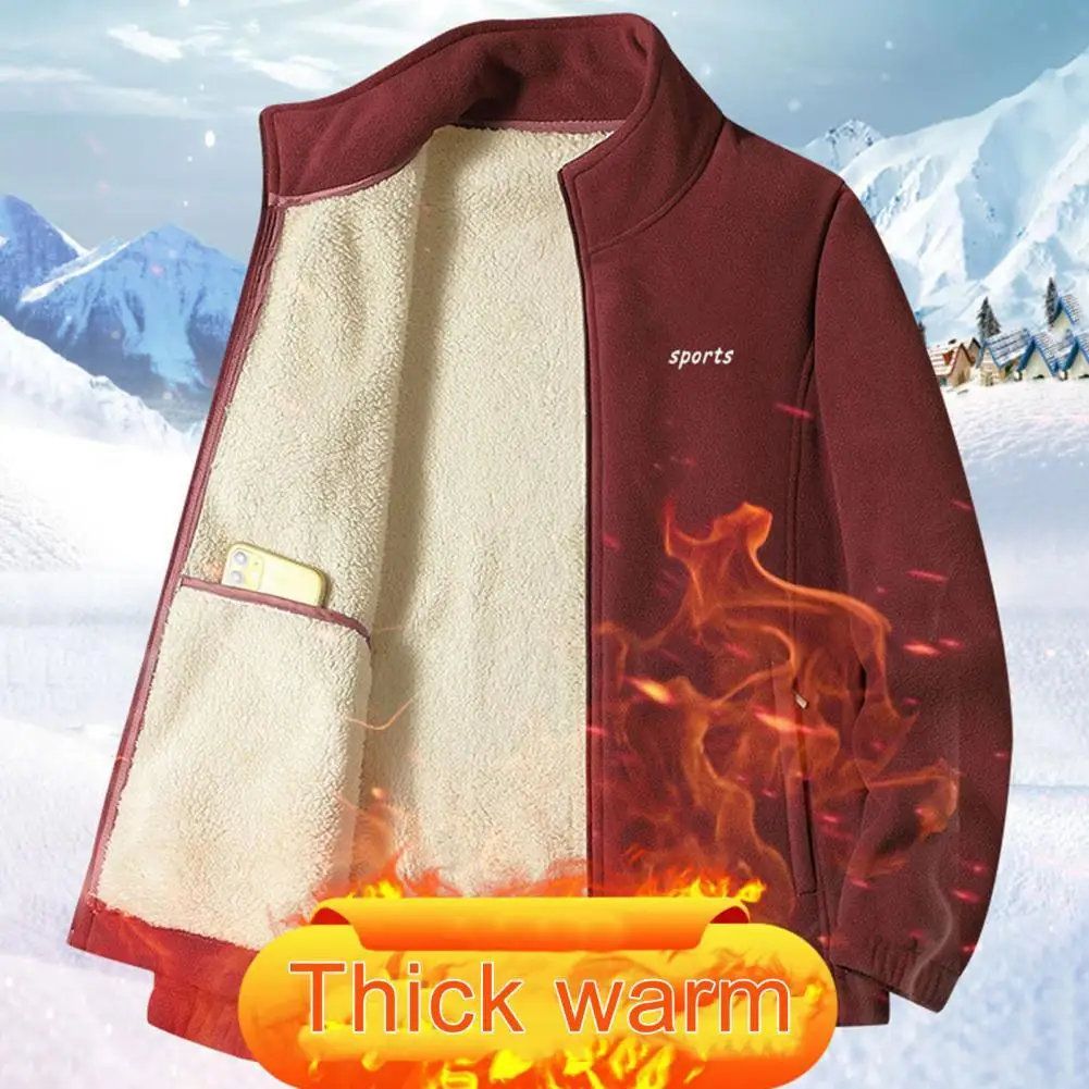 Men Jacket Coat Stand Collar Thicken Plush Long Sleeve Winter Jacket Men's Winter Fleece Jacket Coat Thick Jacket
Men Jacket Coat Stand Collar Thicken Plush Long Sleeve Winter Jacket Men's Winter Fleece Jacket Coat Thick Jacket