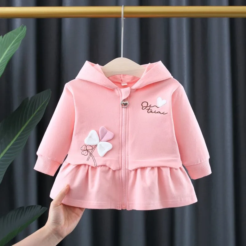 2022 New Baby Girl Zip Hoodies with hat Heart Children Cotton Clothes Flower Princess Autumn Coat Outside Wear
2022 New Baby Girl Zip Hoodies with hat Heart Children Cotton Clothes Flower Princess Autumn Coat Outside Wear