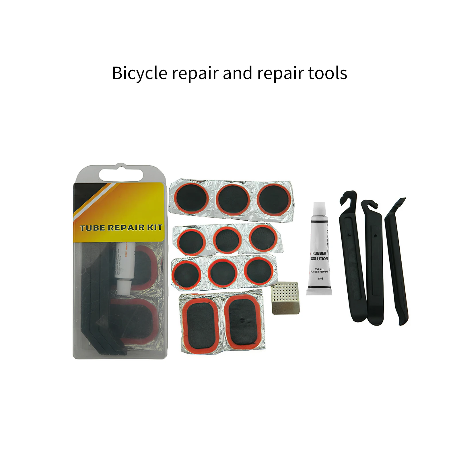 Convenient Bicycle Repair Kit With ABS Tire Level Rubber Tire Patch Durable Tire Repair Set With Glue Universal Bicycle Tool Set 
Convenient Bicycle Repair Kit With ABS Tire Level Rubber Tire Patch Durable Tire Repair Set With Glue Universal Bicycle Tool Set
