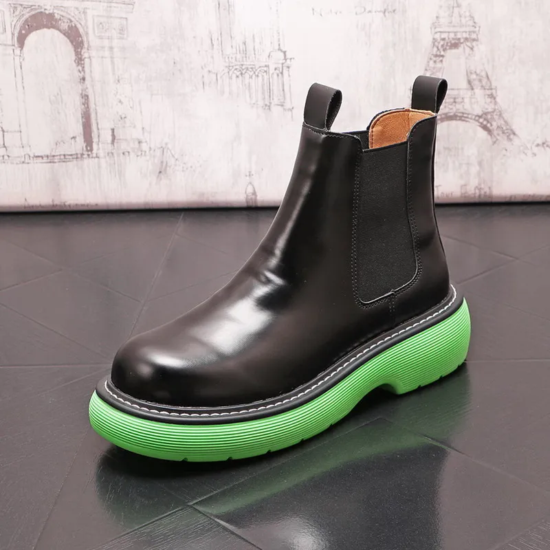 Fashion Designer Mens Black Chelsea Boots Round Toe Platform Business Leisure Street British Ankle Botas For Male 38-43 ERRFC
Fashion Designer Mens Black Chelsea Boots Round Toe Platform Business Leisure Street British Ankle Botas For Male 38-43 ERRFC