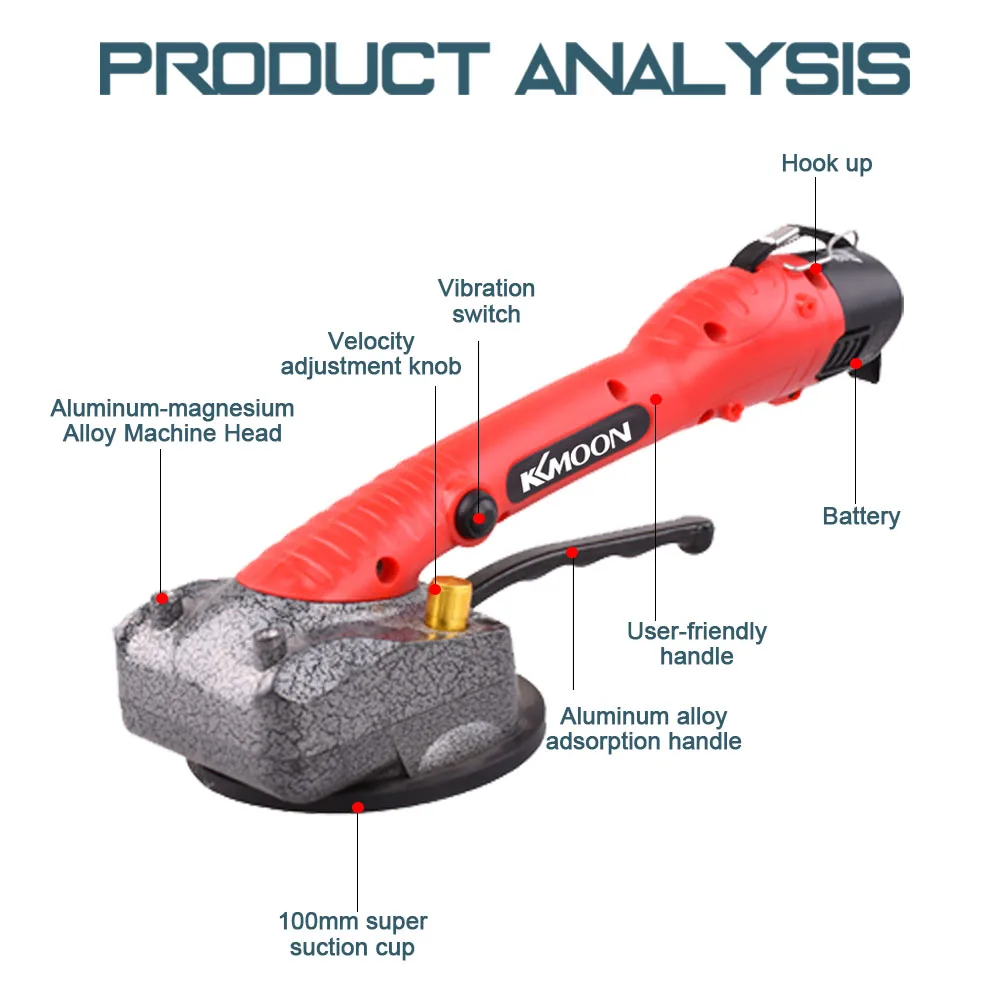 10-150Hz Tile Tiling Machine Wall Floor Tiles Laying Vibrating Tool with 100*100mm Suction Cup One-handed Tile Tiling Machine
10-150Hz Tile Tiling Machine Wall Floor Tiles Laying Vibrating Tool with 100*100mm Suction Cup One-handed Tile Tiling Machine