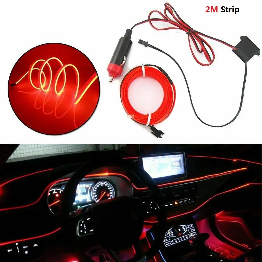 200cm 12V LED Car Light Lamp Auto Interior Decorative Atmosphere Wire Strip Cold LED Light Strip Lamp Accessories Universal
200cm 12V LED Car Light Lamp Auto Interior Decorative Atmosphere Wire Strip Cold LED Light Strip Lamp Accessories Universal
