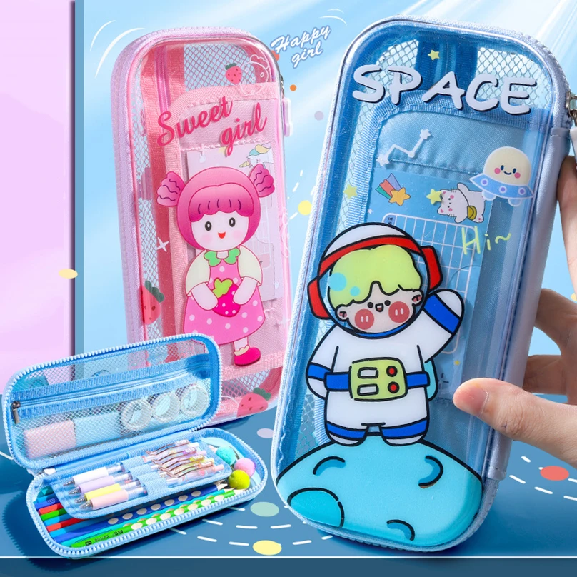 Transparent Pencil Case Kawaii School Pencil Cases Stationery Large Pen Case Trousse Scolaire Space School Supplies Pencil Box
Transparent Pencil Case Kawaii School Pencil Cases Stationery Large Pen Case Trousse Scolaire Space School Supplies Pencil Box
