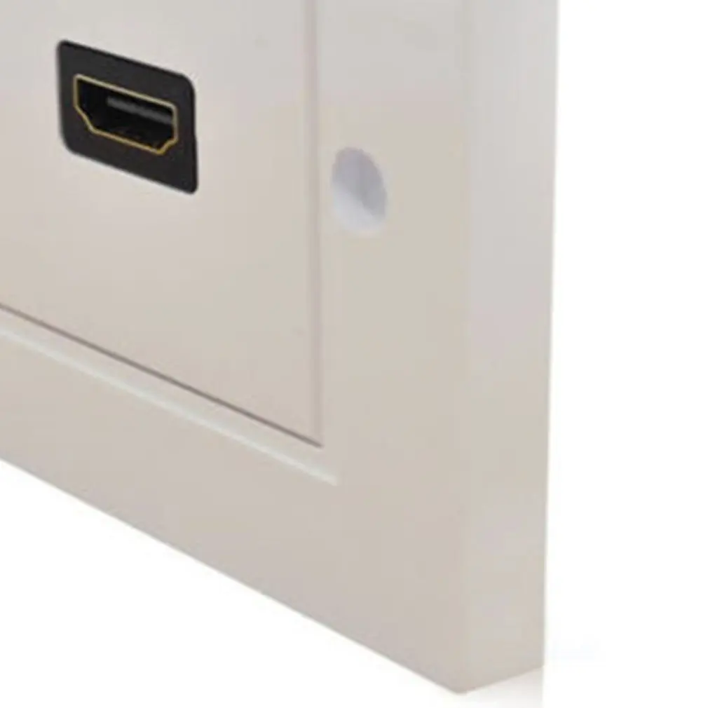 Single Ports Professional HDMI Lead Wall Plate Full HD 1080P TV Cable Faceplate Connector Plate White
Single Ports Professional HDMI Lead Wall Plate Full HD 1080P TV Cable Faceplate Connector Plate White