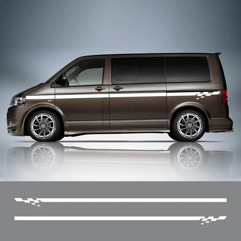 For Volkswagen VW Transporter T4 T5 T6 2PCS Car Stickers Camper Van Side Racing Stripes Graphics Vinyl Film Decals Accessories
For Volkswagen VW Transporter T4 T5 T6 2PCS Car Stickers Camper Van Side Racing Stripes Graphics Vinyl Film Decals Accessories