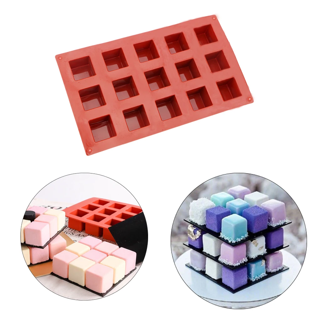 Making Chocolate Cake Mold Kitchen dining and bar supplies 15 Grids Square Silicone Soap Molds Handmade Soap For DIY Soap
Making Chocolate Cake Mold Kitchen dining and bar supplies 15 Grids Square Silicone Soap Molds Handmade Soap For DIY Soap