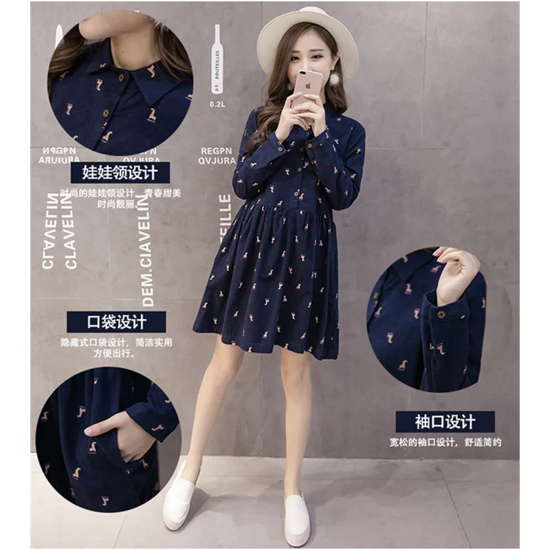 Pregnancy Dress Spring Pony Pattern Maternity Clothes Mid-long Wool Long Sleeve Postpartum Mother Clothings Dresses for Women
Pregnancy Dress Spring Pony Pattern Maternity Clothes Mid-long Wool Long Sleeve Postpartum Mother Clothings Dresses for Women