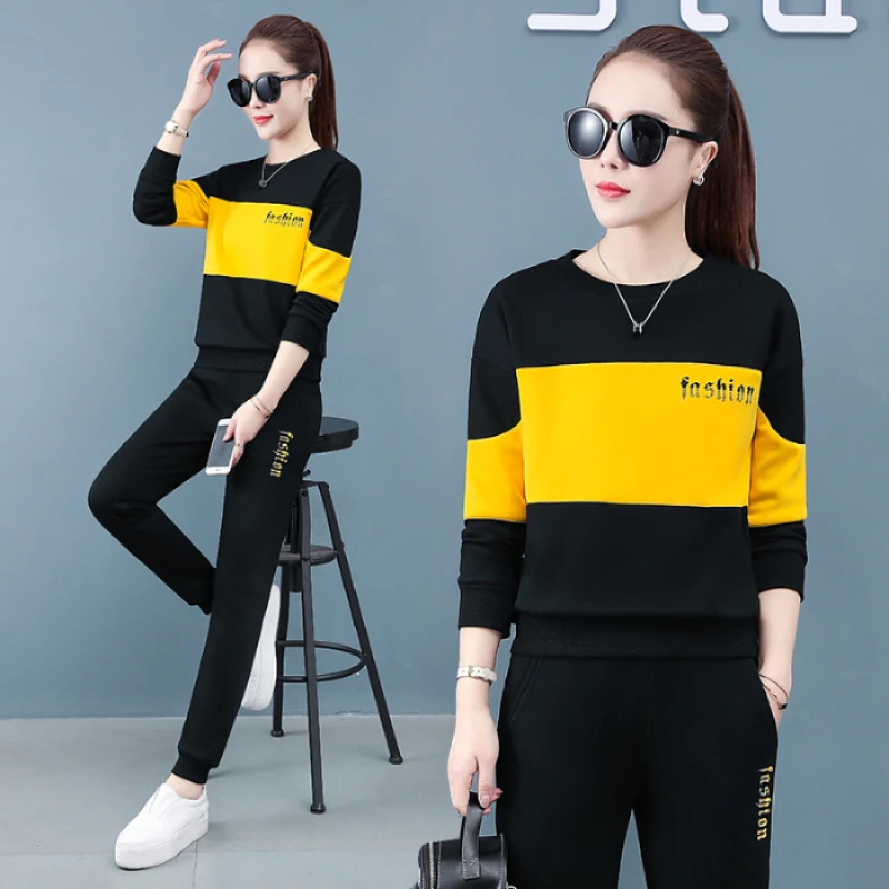 Fashion 2 Piece Set Long Sleeve Plus Velvet Splicing Sweater Pants Two Piece Sets Womens Clothing Blue Red Yellow
Fashion 2 Piece Set Long Sleeve Plus Velvet Splicing Sweater Pants Two Piece Sets Womens Clothing Blue Red Yellow