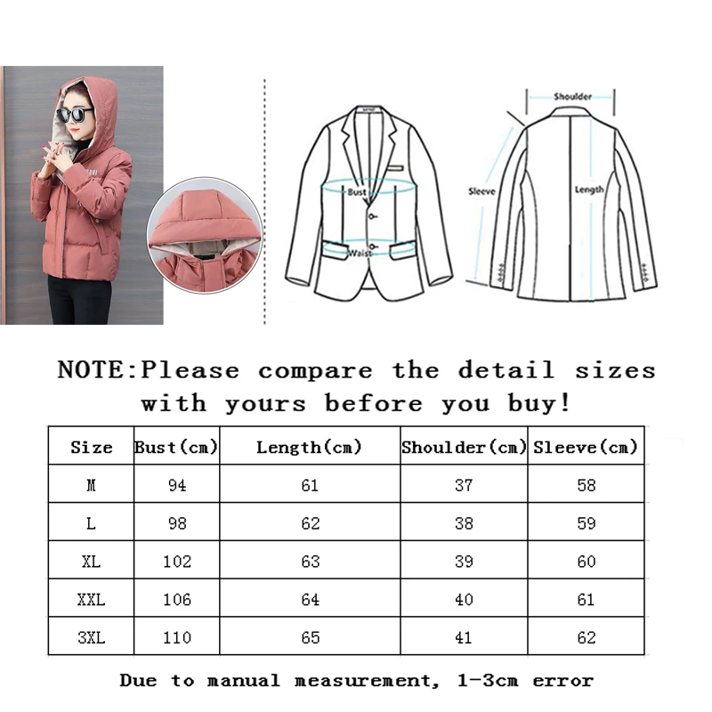 Winter Jacket Women Parkas 2020 New Hooded Thick Down Cotton Padded Parka Female Jacket Short Coat Slim Warm Outwear
Winter Jacket Women Parkas 2020 New Hooded Thick Down Cotton Padded Parka Female Jacket Short Coat Slim Warm Outwear