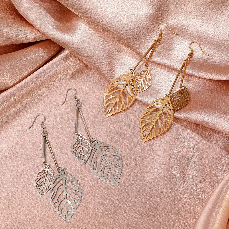 Bohemia Wholesale Gold Hollow Leaf Pendant Drop Earrings for Women Female Boho Fashion Trendy Simple Leaf Dangle Earrings
Bohemia Wholesale Gold Hollow Leaf Pendant Drop Earrings for Women Female Boho Fashion Trendy Simple Leaf Dangle Earrings