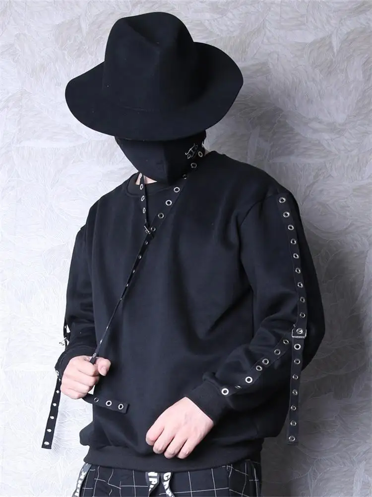 Men's Sleeveless Hoodie Autumn/Winter New Dark Round Collar Personality Rivet Ribbon Trim Fleece Loose Hoodie
Men's Sleeveless Hoodie Autumn/Winter New Dark Round Collar Personality Rivet Ribbon Trim Fleece Loose Hoodie