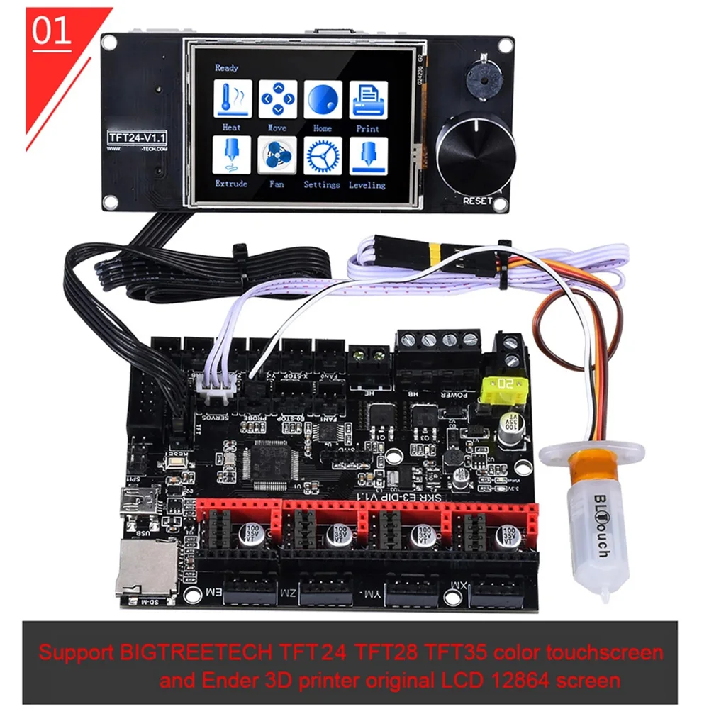 SKR E3 DIP V1.1 32Bit Control Board Mainboard with USB Cable Support TMC2130/TMC2208/A4988/DRV8825 Drivers for Ender 3/3 pro
SKR E3 DIP V1.1 32Bit Control Board Mainboard with USB Cable Support TMC2130/TMC2208/A4988/DRV8825 Drivers for Ender 3/3 pro