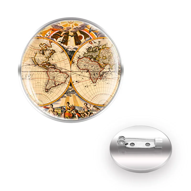 Classic World Map Brooch Badge Glass Cabochon Dome For Charm And Beautiful Bag Clothes Decoration Pins
Classic World Map Brooch Badge Glass Cabochon Dome For Charm And Beautiful Bag Clothes Decoration Pins