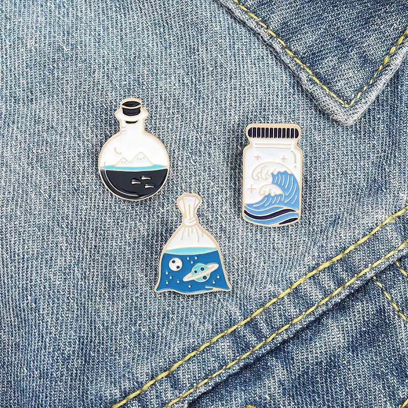 Blue Ocean Waves Brooches for Women Mountain Universe Enamel Pin Bag Lapel Pin Cute Cartoon Metal Badge Jewelry Gift Wholesale 
Blue Ocean Waves Brooches for Women Mountain Universe Enamel Pin Bag Lapel Pin Cute Cartoon Metal Badge Jewelry Gift Wholesale