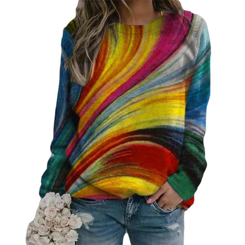 Autumn and Winter Women Casual Tops Long Sleeve Cotton Blouse Ladies Fashion Round Neck Pullover Shirts Loose Printed T-shirt
Autumn and Winter Women Casual Tops Long Sleeve Cotton Blouse Ladies Fashion Round Neck Pullover Shirts Loose Printed T-shirt