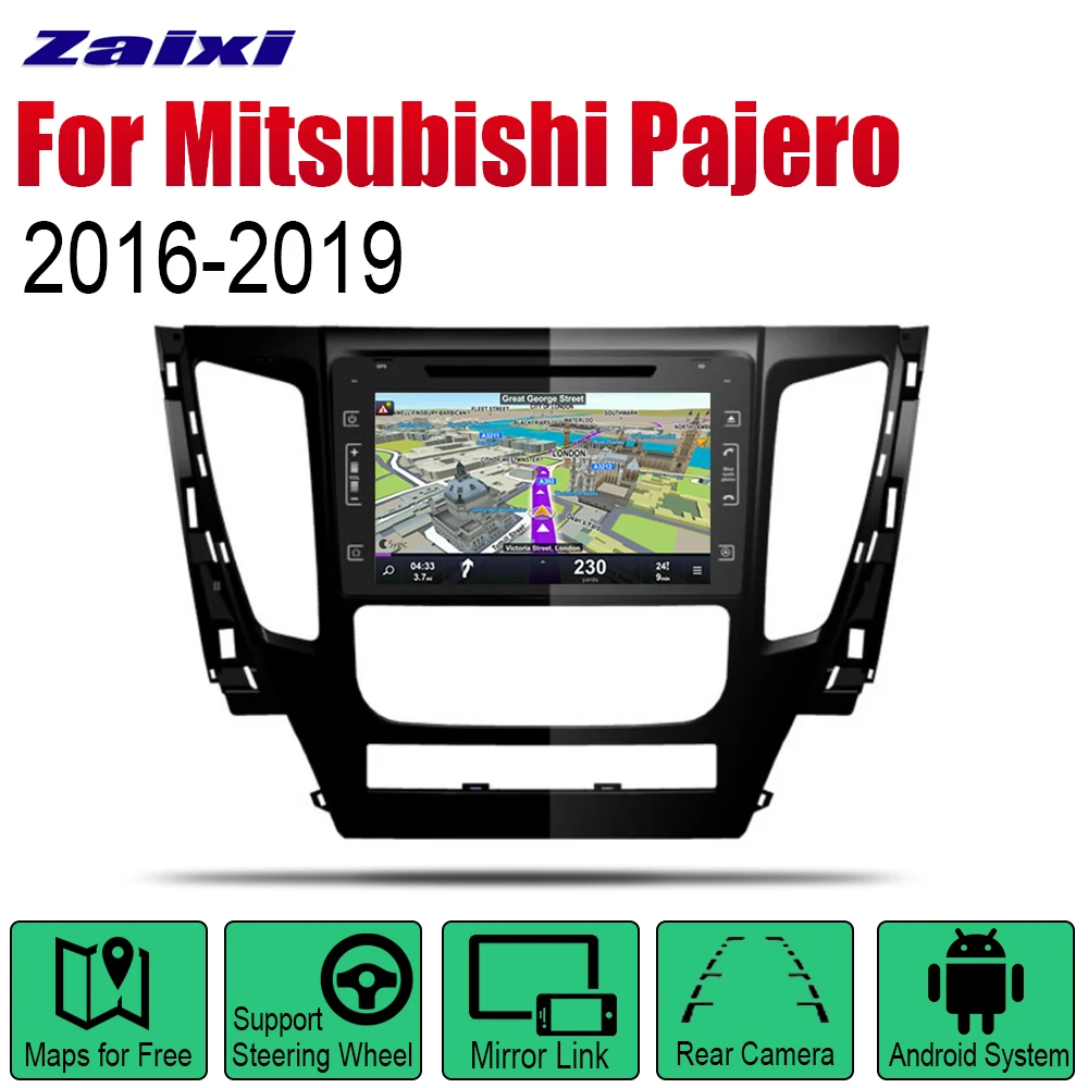 Автомагнитола на Android стерео GPS навигация для Mitsubishi Pajero 2016 2017 2018 2019 Bluetooth Wi Fi