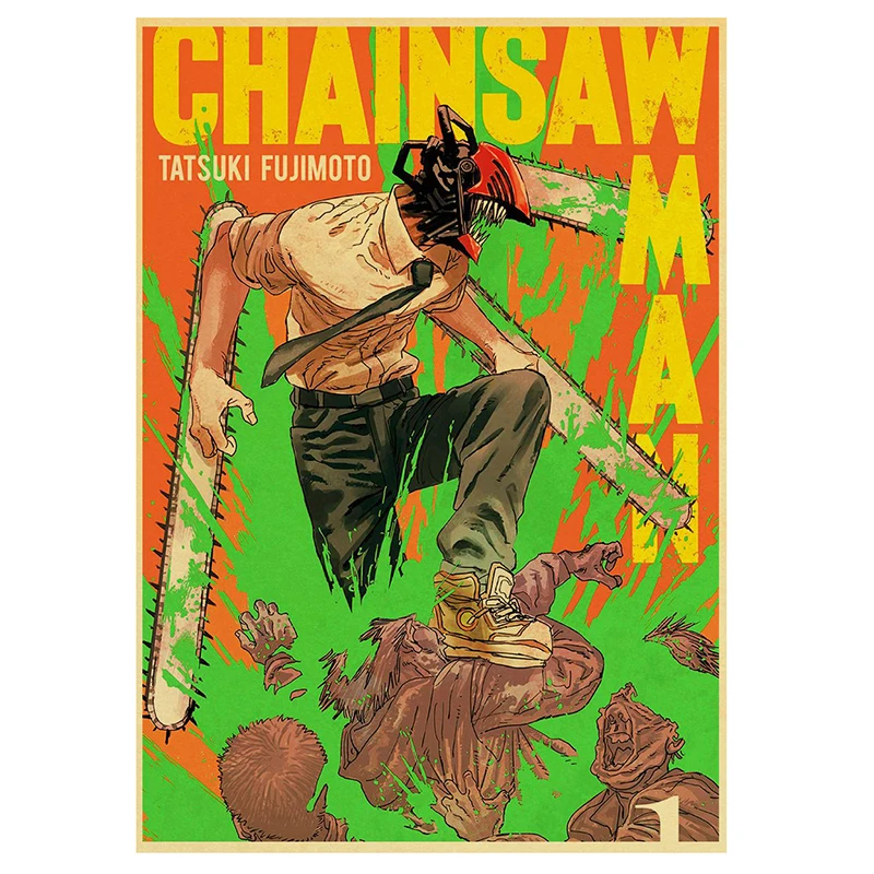 Hot Japanese Anime Chainsaw Man Vintage Posters Kraft Paper Sticker DIY Decorative Home Bar Cafe Decor Gift Art Wall Paintings
Hot Japanese Anime Chainsaw Man Vintage Posters Kraft Paper Sticker DIY Decorative Home Bar Cafe Decor Gift Art Wall Paintings