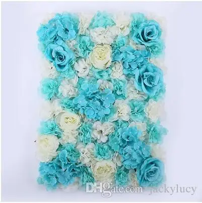 

5pcs/lot 60X40CM Romantic Artificial Rose Hydrangea Flower Wall for Wedding Party Stage and Backdrop Decoration Many colors
