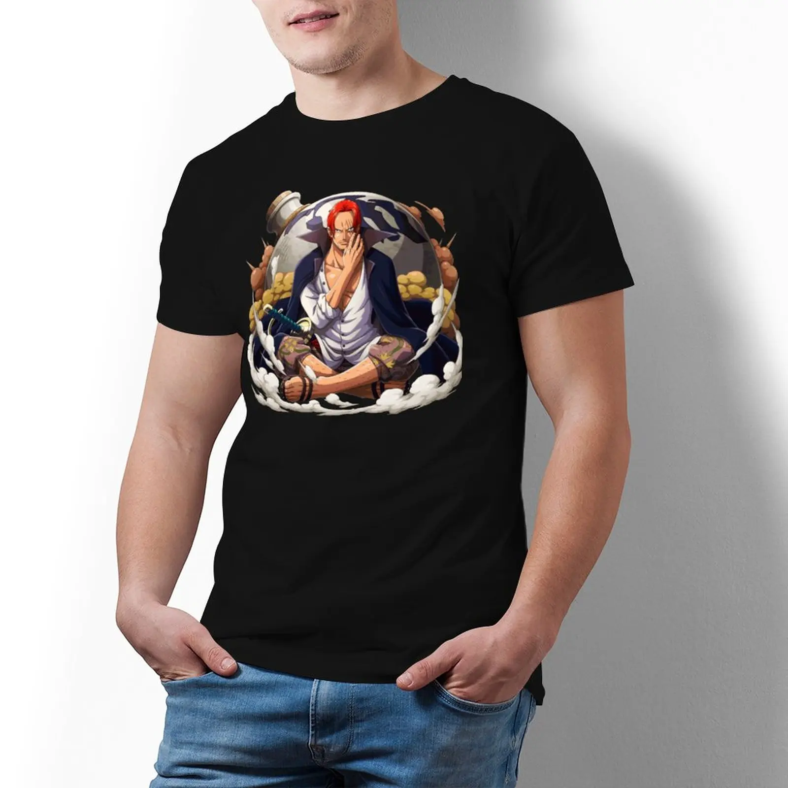 Bandai One Piece Shanks T Shirt Manga Graphic Cotton T-Shirt Short-Sleeve Classic Tshirt Men
Bandai One Piece Shanks T Shirt Manga Graphic Cotton T-Shirt Short-Sleeve Classic Tshirt Men
