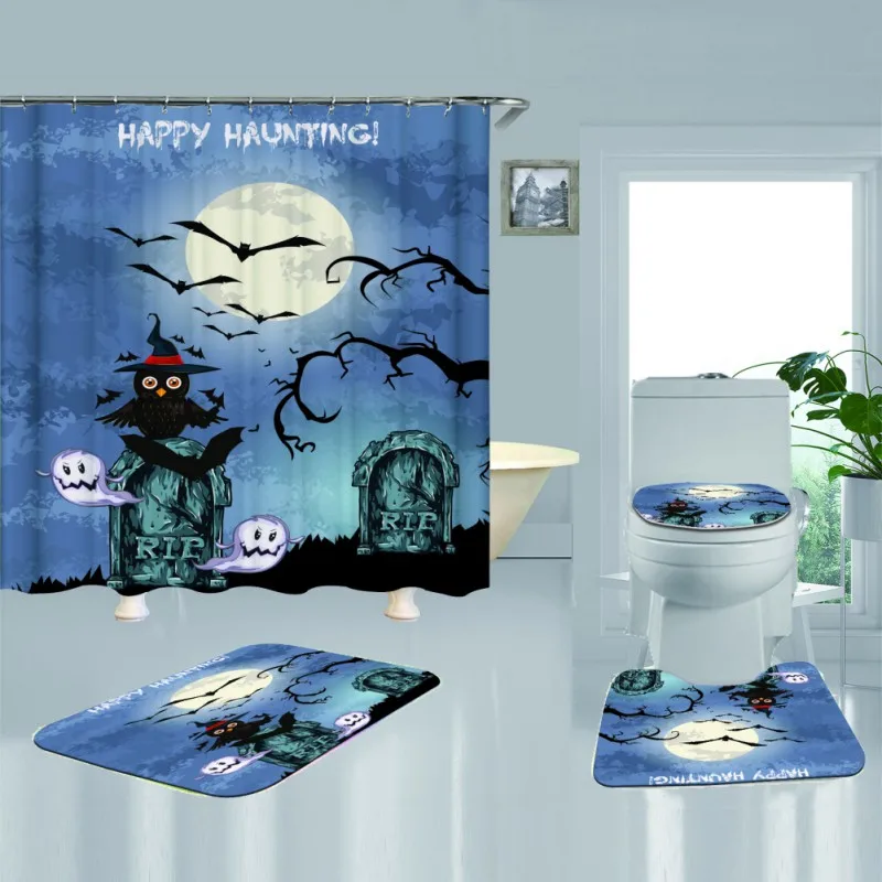 Happy Halloween Witch Pumpkin Decorative Shower Curtain Bath Mat Set Fabric Waterproof Polyester 180X180cm Bathroom curtain
Happy Halloween Witch Pumpkin Decorative Shower Curtain Bath Mat Set Fabric Waterproof Polyester 180X180cm Bathroom curtain