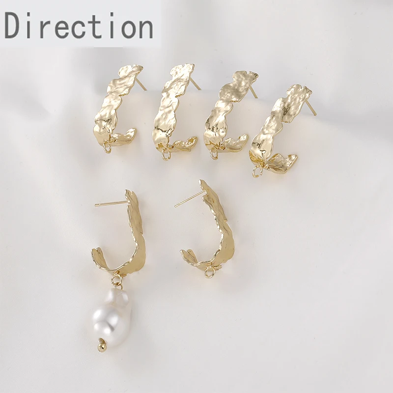Gold-coated tin foil folds irregular sense ear acupuncture with hanging silver needle diy jewelry accessories
Gold-coated tin foil folds irregular sense ear acupuncture with hanging silver needle diy jewelry accessories