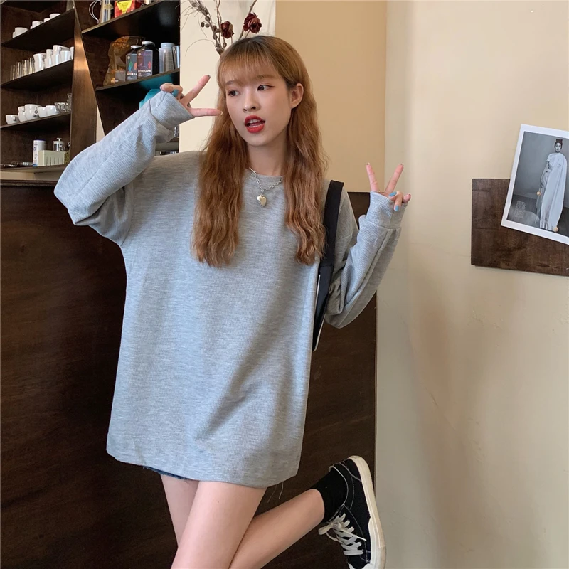 Новинка 5064, осенняя Корейская версия, рубашка свободного покроя, в наличии, средней длины, Свитшот карамельного цвета, 2021
Новинка 5064, осенняя Корейская версия, рубашка свободного покроя, в наличии, средней длины, Свитшот карамельного цвета, 2021