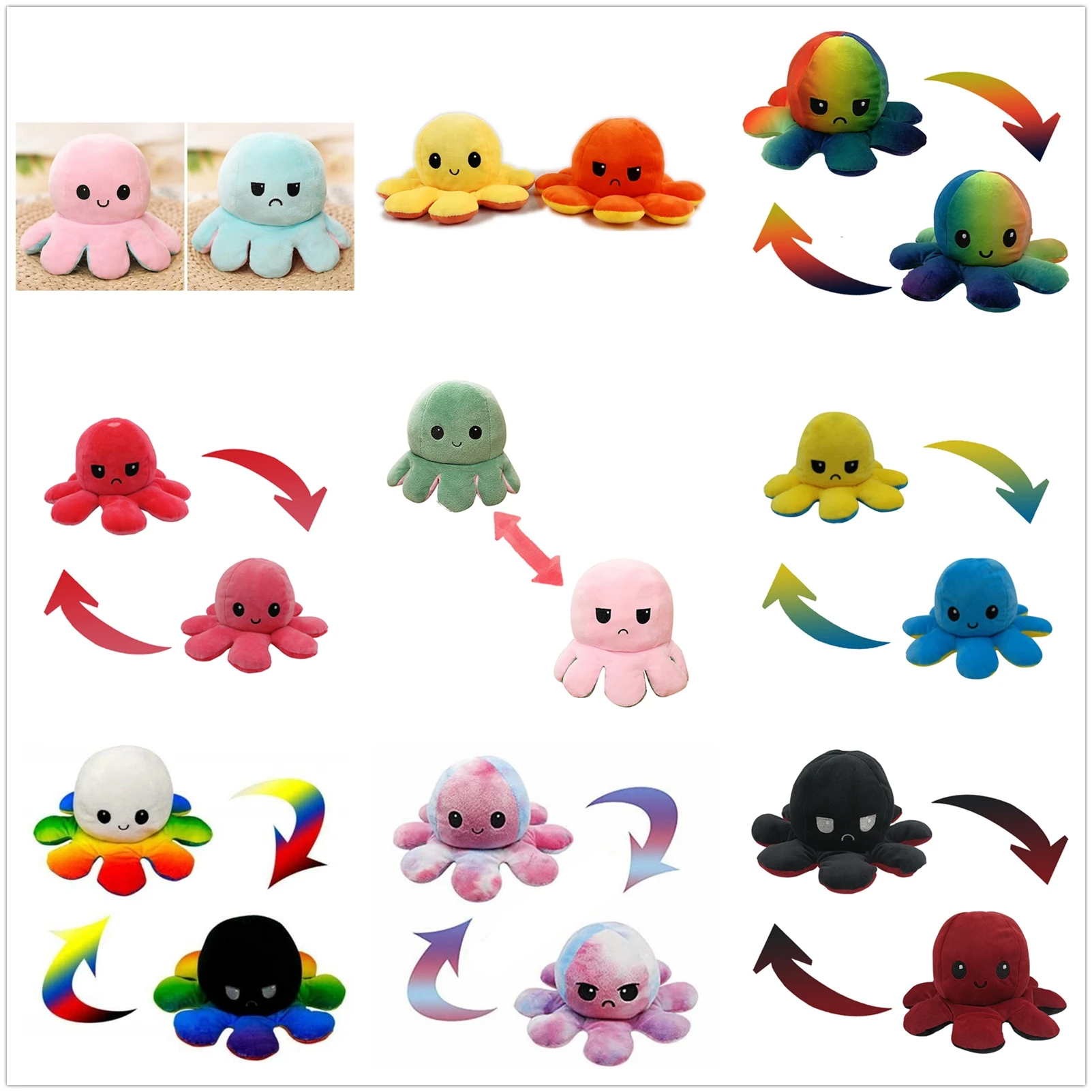 Doll Stuffed Emotional New Flip Plush supplies Home Stuffed Flip supplies Double-sided Home Toy Kids pulpo Octopus Crossing 
Doll Stuffed Emotional New Flip Plush supplies Home Stuffed Flip supplies Double-sided Home Toy Kids pulpo Octopus Crossing