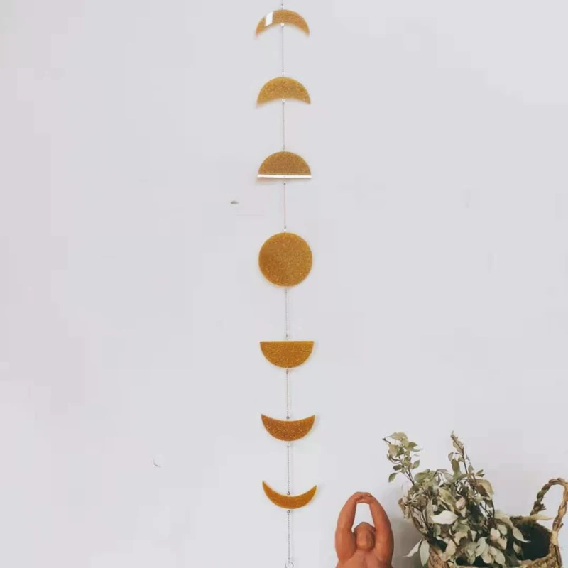 Moon Phase Garland Wall Decoration Nordic Bohemian Style Moon Cycle Pendant Moon Phase Wreath Wall Decor For Bedroom Living Room
Moon Phase Garland Wall Decoration Nordic Bohemian Style Moon Cycle Pendant Moon Phase Wreath Wall Decor For Bedroom Living Room