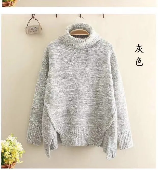 New Women Casual Sweater Loose Turtleneck Sweater Women Knitwear Long Sleeve Female White
New Women Casual Sweater Loose Turtleneck Sweater Women Knitwear Long Sleeve Female White
