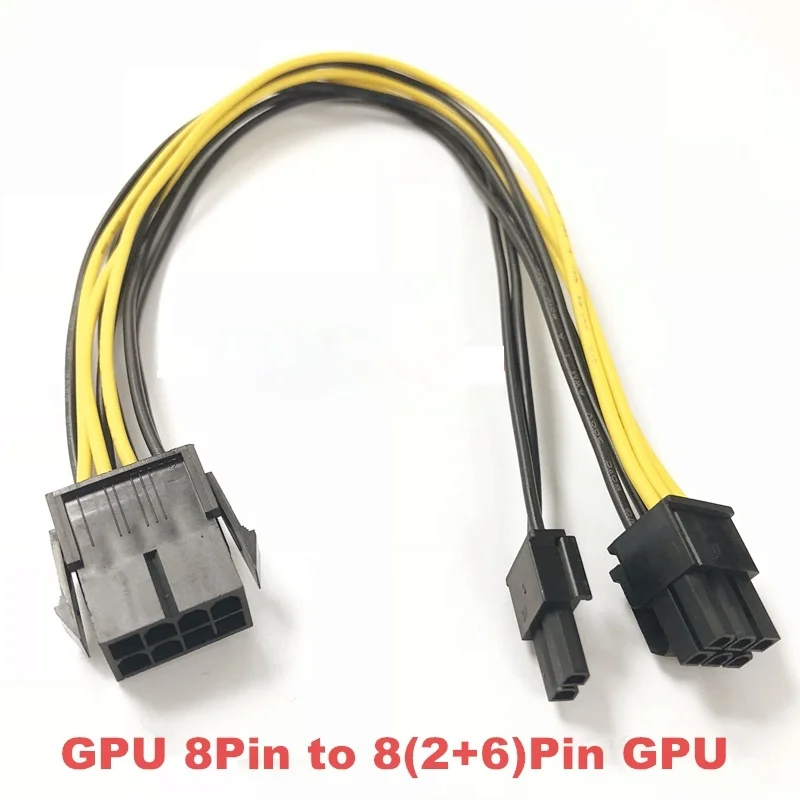 PCIE GPU Female 8P to Male 8Pin/6+2Pin graphics card power supply cable mining graphics card expansion 18AWG 30cm
PCIE GPU Female 8P to Male 8Pin/6+2Pin graphics card power supply cable mining graphics card expansion 18AWG 30cm
