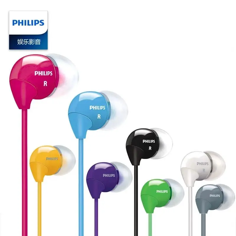 

Professional In-Ear Earphone Philips SHE3590 with Multi-color selection Stereo Bass Earbuds Wired Headset Official Certification