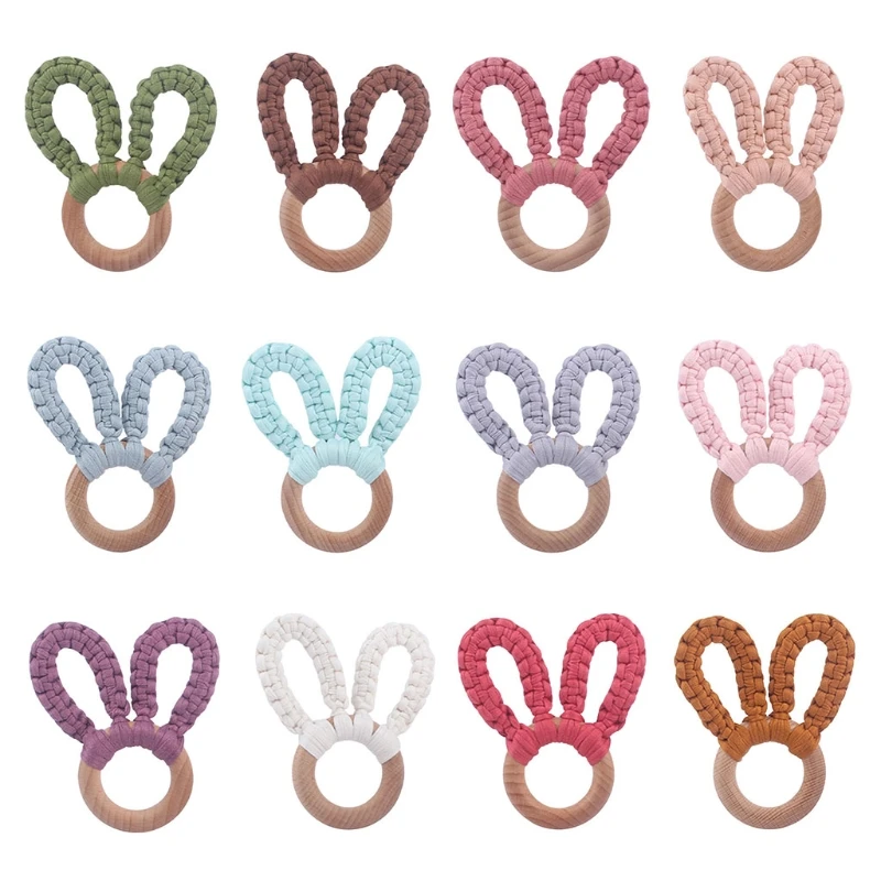 Baby Wooden Hand Grasp Toy DIY Cotton Cloth Knitting Rabbit Ears Teether Bracelet Handheld Rattle Intelligence Gifts
Baby Wooden Hand Grasp Toy DIY Cotton Cloth Knitting Rabbit Ears Teether Bracelet Handheld Rattle Intelligence Gifts