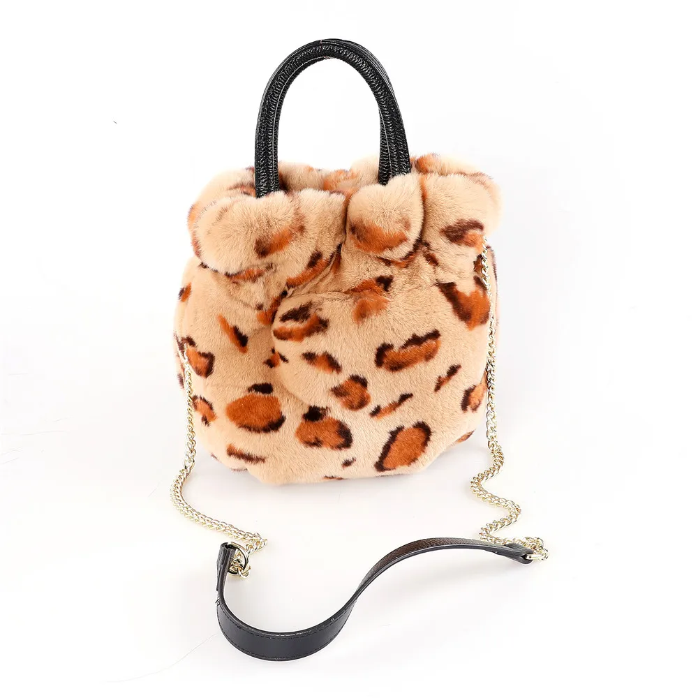 Women's High Quality Leopard Print Shoulder Bags Lovely Crossbody Bags Girls Real Rex Rabbit Fur Lovely Bag
Women's High Quality Leopard Print Shoulder Bags Lovely Crossbody Bags Girls Real Rex Rabbit Fur Lovely Bag