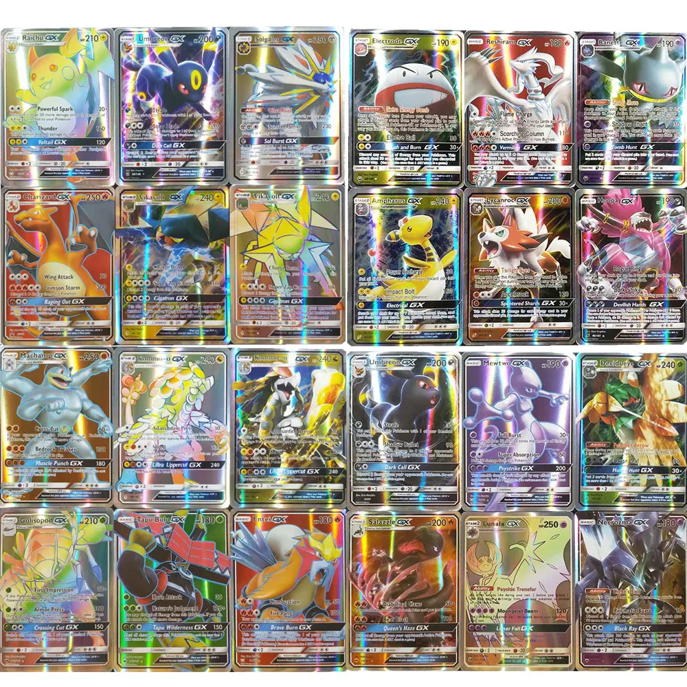 

TAKARA TOMY 300 Pcs No repeat pokemon cards GX card Shining Cards Game TAG TEAM VMAX Battle Carte Trading Children Toy